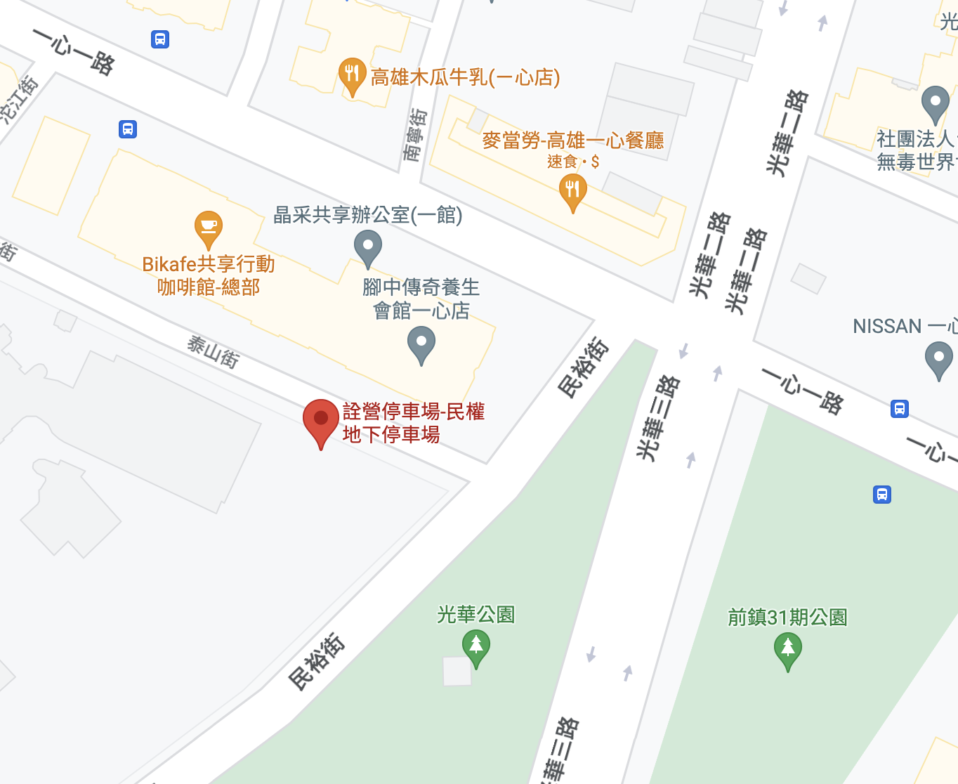 parking lot map screenshot